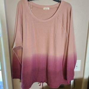 Womens Plus Size Thermal Sweatshirt -- Size 3X